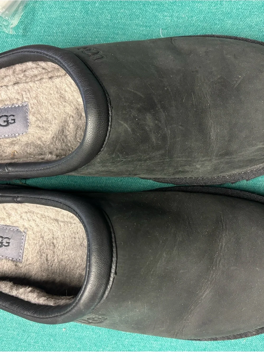 UGG Men's Black Slip-On Shearling-Lined Mule